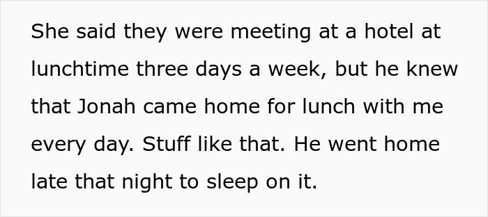 Text excerpt about a late man's best friend causing drama with secret babies and plans, leaving widow speechless.