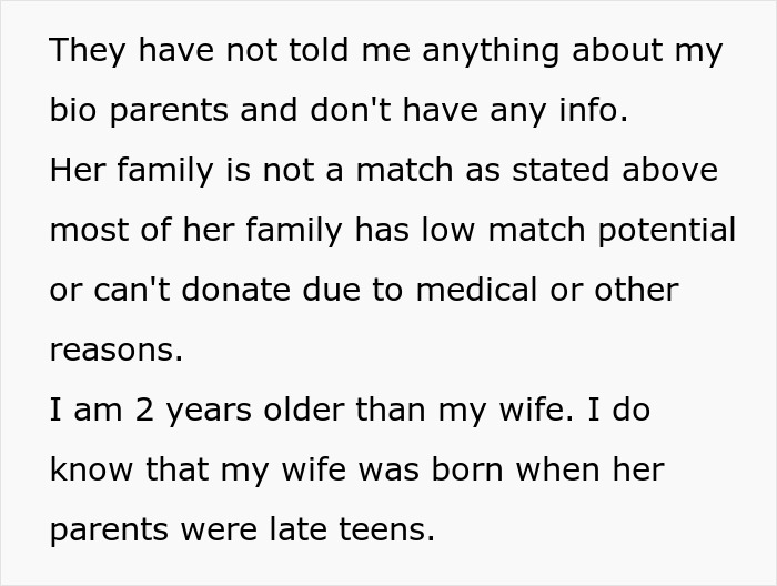Man learns he is a perfect kidney match for his wife due to close family relation and genetic compatibility. Man learns he is a perfect kidney match for his wife due to close family relation and genetic compatibility.