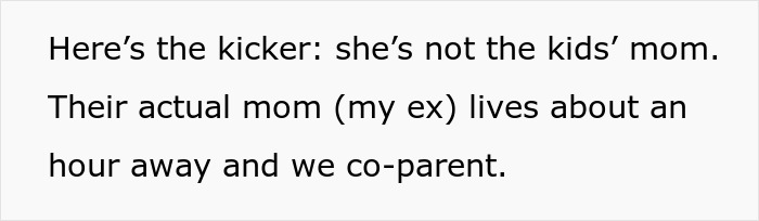 Text on white background stating a dad desperate to restore peace at home plans a strategic break-up while kids are away. Text on white background stating a dad desperate to restore peace at home plans a strategic break-up while kids are away.