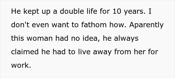 Man hiding a secret second family for years, wife discovers truth after borrowing his phone, revealing a double life.