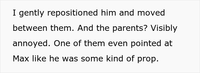 Parents throw a tantrum when person refuses to let their kids ride their dog, causing visible annoyance and conflict.