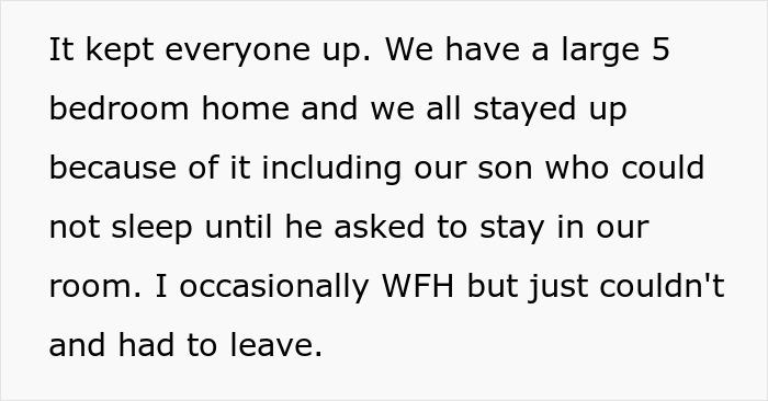 Text about a man not prepared to deal with SIL&rsquo;s kid during their stay, offering to pay for a hotel instead.