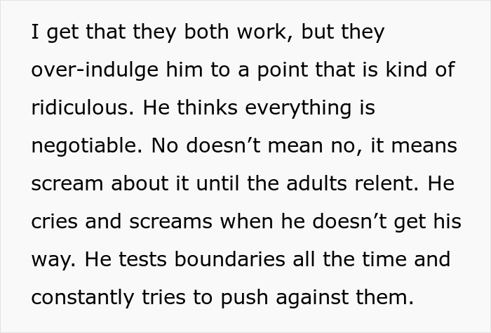 Text excerpt about a child creating chaos while babysitting, highlighting behavior issues and boundary testing. Text excerpt about a child creating chaos while babysitting, highlighting behavior issues and boundary testing.
