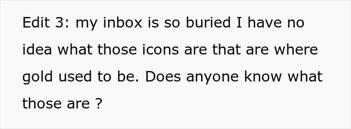 Text about a buried inbox and confusion over icons replacing gold, related to man chasing high school memories.