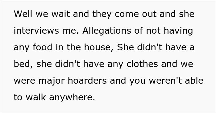 Text excerpt describing allegations during a CPS investigation after a lice outbreak involving a grandchild.