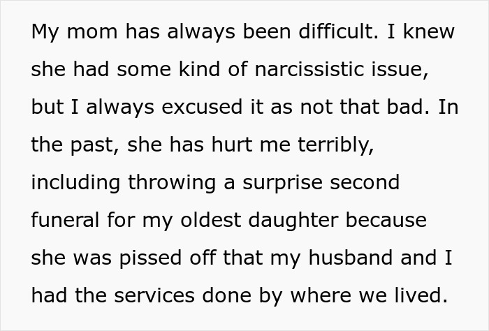Text describing a woman seeking advice on how to deal with her difficult mom threatening to call CPS. Text describing a woman seeking advice on how to deal with her difficult mom threatening to call CPS.