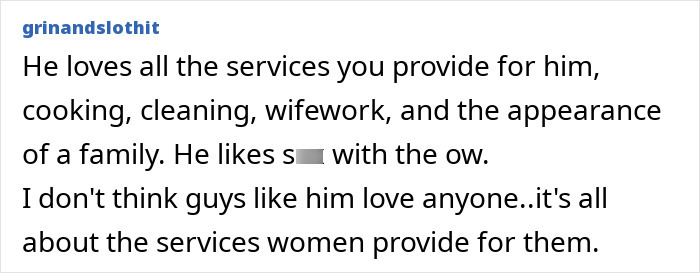 Screenshot of a forum post discussing doubts about love after an 8-year affair, sparking disbelief among readers.