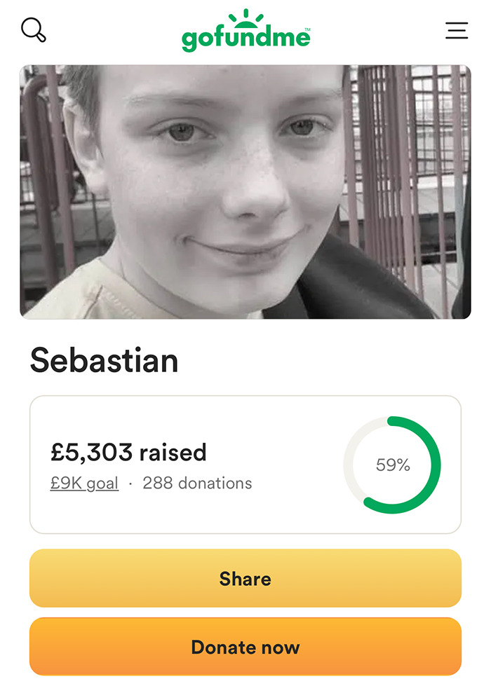 Boy 12 featured on GoFundMe page raising funds after trying viral scarf challenge.