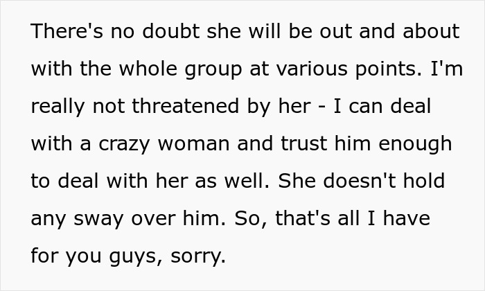 Text excerpt discussing a woman upset about friend&rsquo;s girlfriend not allowing them to sleep in the same bed.