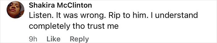 Screenshot of a social media comment with a woman&rsquo;s honest explanation after shooting husband going viral.