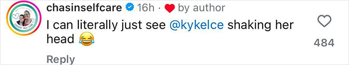 Screenshot of an Instagram comment mentioning Jason Kelce’s bulge going viral after a charity event undies reveal. Screenshot of an Instagram comment mentioning Jason Kelce’s bulge going viral after a charity event undies reveal.