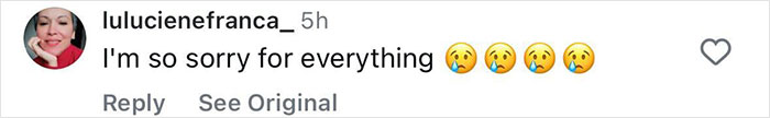 Comment from user expressing apology with sad emojis, related to guide accused of abandoning tourist in active volcano incident. Comment from user expressing apology with sad emojis, related to guide accused of abandoning tourist in active volcano incident.