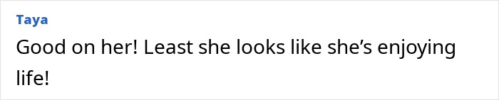 Comment from Taya expressing support and noting she looks like she&rsquo;s enjoying life after backlash involving Greta Thunberg&rsquo;s singer sister.