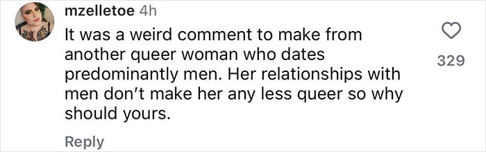Comment discussing queer identity and relationships in response to JoJo Siwa hitting back after Miley Cyrus' Pride joke backlash. Comment discussing queer identity and relationships in response to JoJo Siwa hitting back after Miley Cyrus' Pride joke backlash.