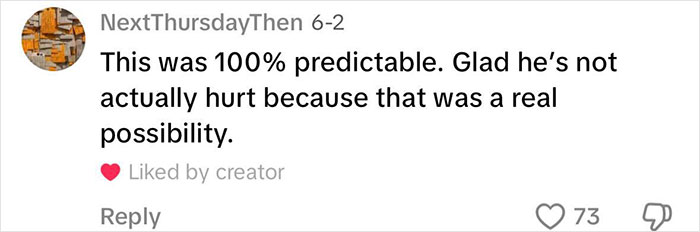 Comment stating a situation was predictable and relief that no one was hurt, relating to marathon running without training.