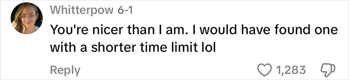 Comment by Whitterpow saying he would have found a marathon with a shorter time limit after being signed up last minute.