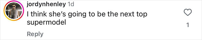 Instagram comment praising a trans model receiving massive support during her bikini-clad debut at Miami Swim Week.