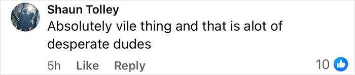 Screenshot of a social media comment by Shaun Tolley discussing the adult star hospitalized after sleeping with 583 men.