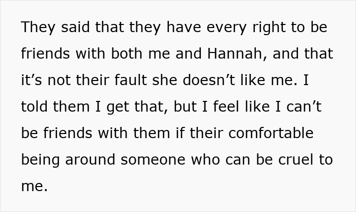 Text message conversation about friendship troubles and feeling uncomfortable around a friend who is cruel.