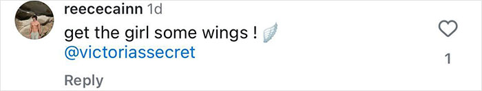 Comment on Instagram post showing support for trans model debuting bikini-clad at Miami Swim Week.