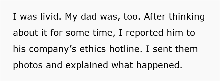 Text about reporting an incident to a company&rsquo;s ethics hotline after a prank causes panic and revenge.