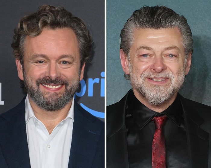 Dos celebridades con barba y cabello canoso que se parecen mucho, mostrando el fenómeno de celebridades que se parecen demasiado.