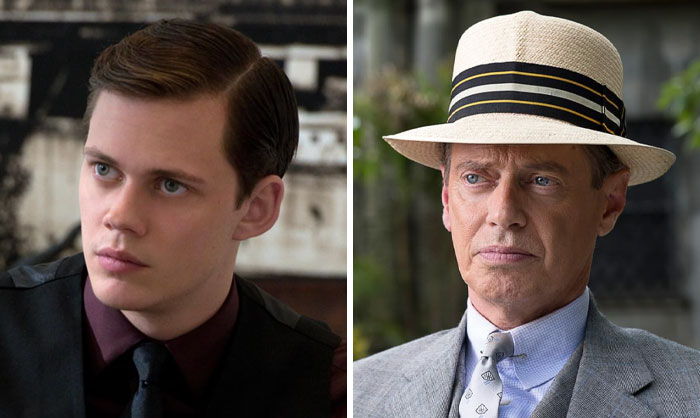 Joven y hombre mayor en contraste, ejemplo de celebridades que se parecen demasiado a otros famosos en estilo y expresión.