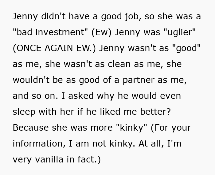 Text excerpt discussing a man hiding a secret second family, revealed after his wife borrows his phone.