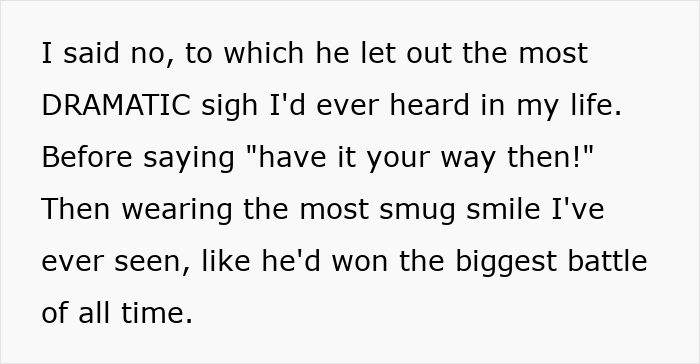 Text excerpt describing a dramatic moment involving a man hiding a secret second family revealed after his wife borrows his phone.