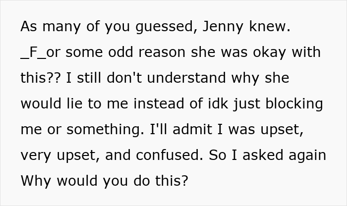 Text message conversation revealing a man hiding a secret second family, discovered after his wife borrows his phone.