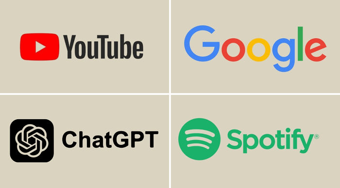 Choose One Lose The Rest poll options featuring logos of YouTube, Google, ChatGPT, and Spotify on a beige background.