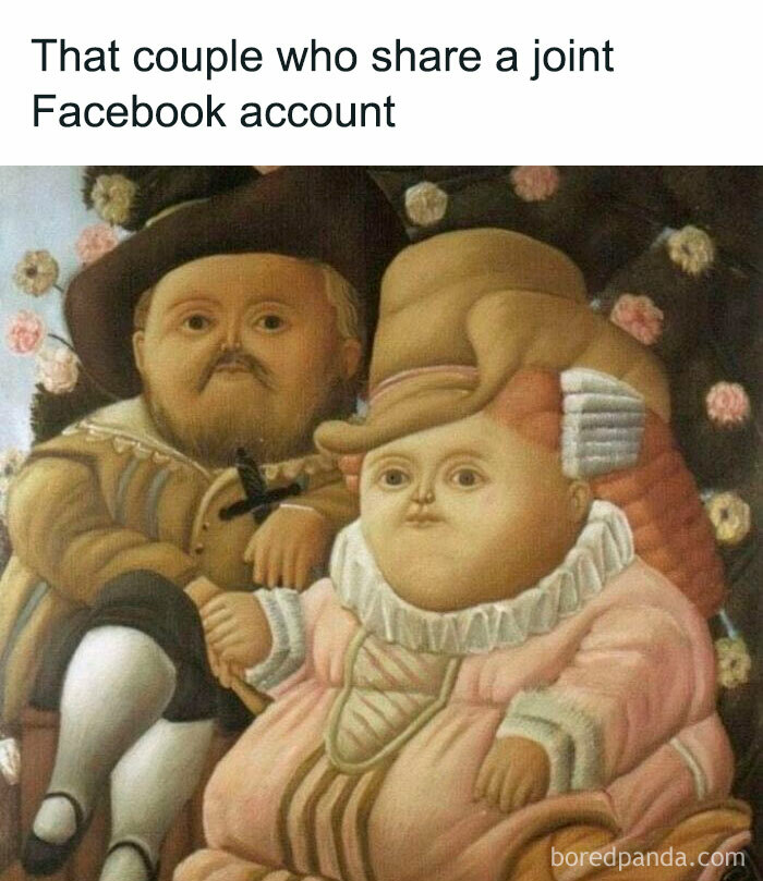 Two figures in classical art style holding hands, featured in iconic and chaotic classical art memes.