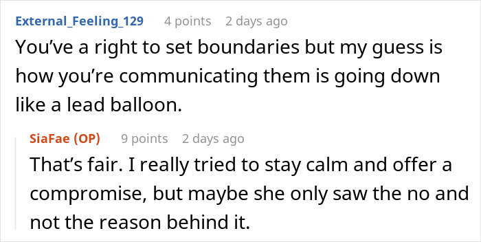 Reddit conversation about refusing to lend a dog for an aesthetic maternity shoot and setting personal boundaries. Reddit conversation about refusing to lend a dog for an aesthetic maternity shoot and setting personal boundaries.