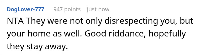 Screenshot of an online comment discussing a man facing backlash after calling cops on family who broke into his home to use the pool.