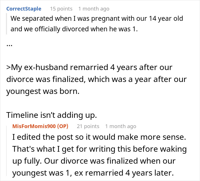 Reddit user discussing stepmom conflict and family tension over refusal to celebrate Mother's Day together.