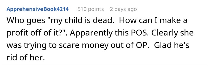 Reddit user expresses concern about potential lawsuit from late girlfriend&rsquo;s mom demanding $100K, seeks legal advice online.