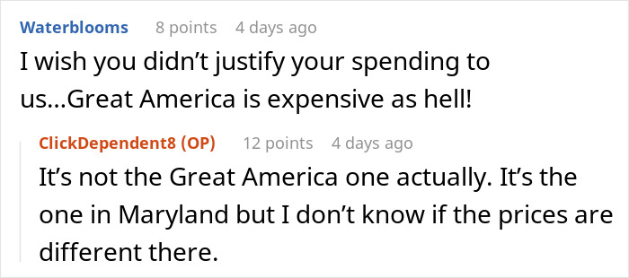 Man upset after leaving daughter out of boys trip while wife plans a special day out to make it up to her.