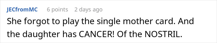 Screenshot of an online comment where a church member demands free work from a freelancer working from home.