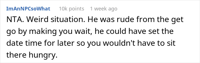 Screenshot of a Reddit comment discussing a rude guy demanding payment after a woman says there’s no spark on a first date. Screenshot of a Reddit comment discussing a rude guy demanding payment after a woman says there’s no spark on a first date.