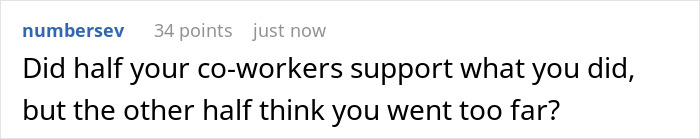 Text message on screen asking if half your coworkers support what you did while the other half think you went too far, coworker tea thief at work context. Text message on screen asking if half your coworkers support what you did while the other half think you went too far, coworker tea thief at work context.