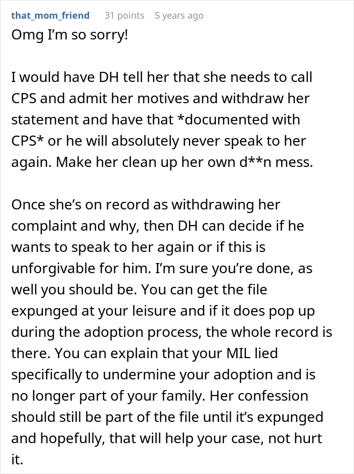 Text conversation discussing how to handle a mother-in-law calling Child Protective Services with documented withdrawal advice. Text conversation discussing how to handle a mother-in-law calling Child Protective Services with documented withdrawal advice.