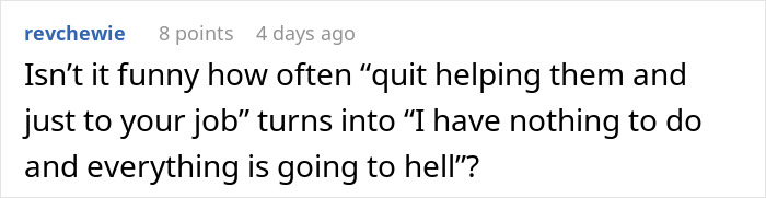 Employee Helps Teammate Off-Duty, Gets Reprimanded, Delivers Petty But Perfect Payback