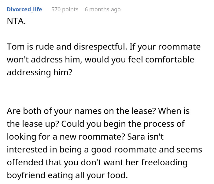 Roommate calls woman stingy for not sharing homemade meals with her boyfriend causing tension and disrespect in shared living space. Roommate calls woman stingy for not sharing homemade meals with her boyfriend causing tension and disrespect in shared living space.