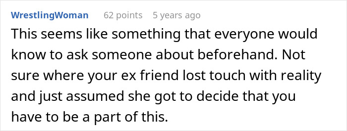 Screenshot of a Reddit comment discussing a woman listed as emergency contact who refuses to pick up a kid.