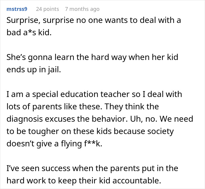 Babysitter refuses to watch one child, mother accuses her of discrimination in a heated parenting and behavior debate.