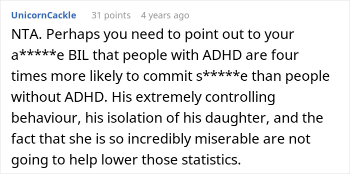 Screenshot of a forum comment discussing concerns about niece&rsquo;s home life and debating calling CPS after learning details.