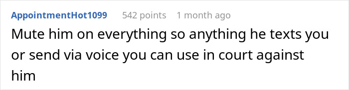 Comment suggesting to mute partner&rsquo;s messages as evidence for court in a woman at crossroads after partner of 10 years wants to buy a house only for him
