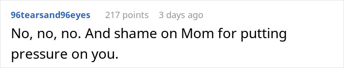 Comment on drama ensuing after bride spends $25K savings and expects sister to fund wedding, expressing disapproval.