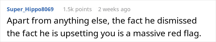 Comment on a forum post discussing a groom-to-be making cold feet jokes, raising concerns from the bride about his commitment.