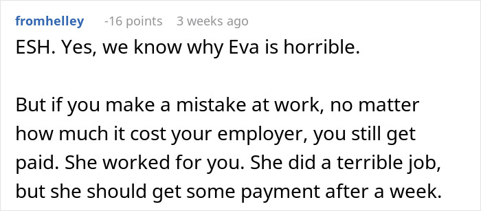 Comment on a forum dispute about refusing to pay a cat-sitter despite poor job performance and disagreement.